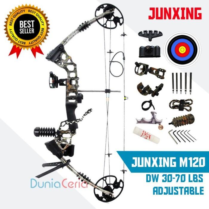 Busur Panah Fullset Busur Panah Junxing M120 Compound Bow Siap Pakai