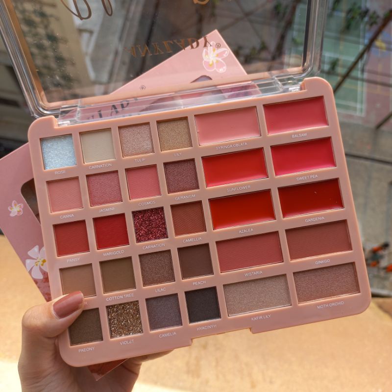 BEST SELLER ECER!! EYESHADOW ANYLADY 825 BLOSSOM PALLETE 30 WARNA BLUSHER+LIPSTIK+HIGHLIGHTER