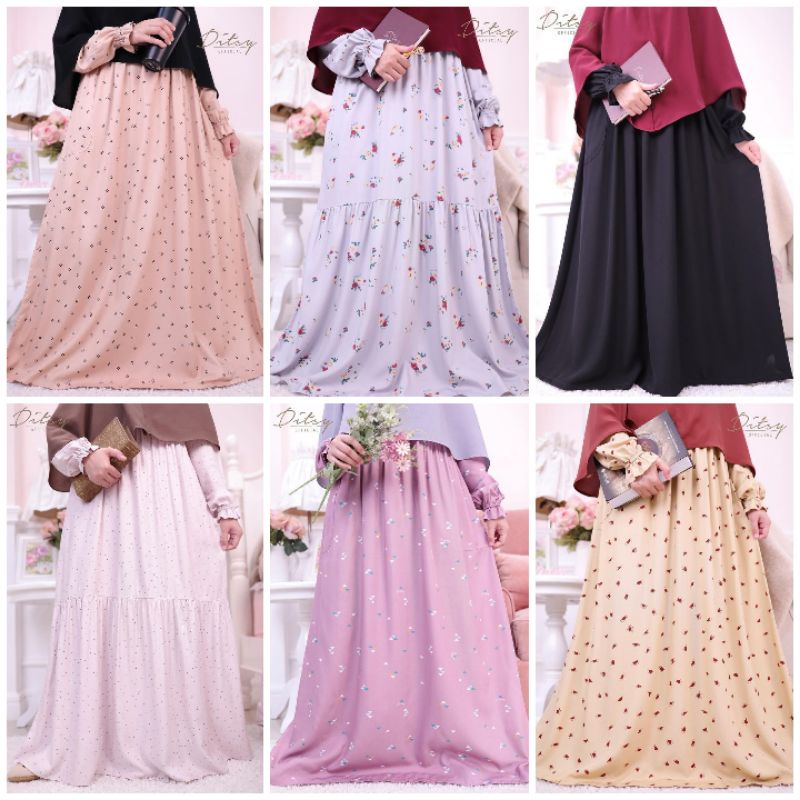 Gamis Daster Nightgown Ditsy Official Original