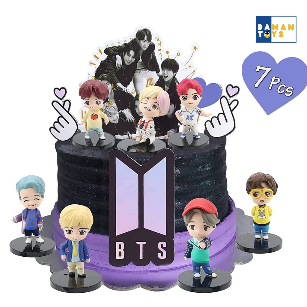 BTS TINY TAN / FIGURE BTS MINI FIGURE /BTS KPOP PAJANGAN MINIATUR HIASAN TOPPER