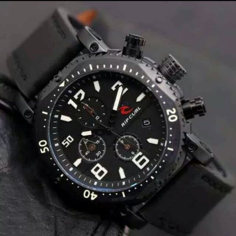 Jam Tangan Pria Ripcurl 4476 Chrono Tanggal Aktif - Free Alexandree Christie Ac Original Automatic