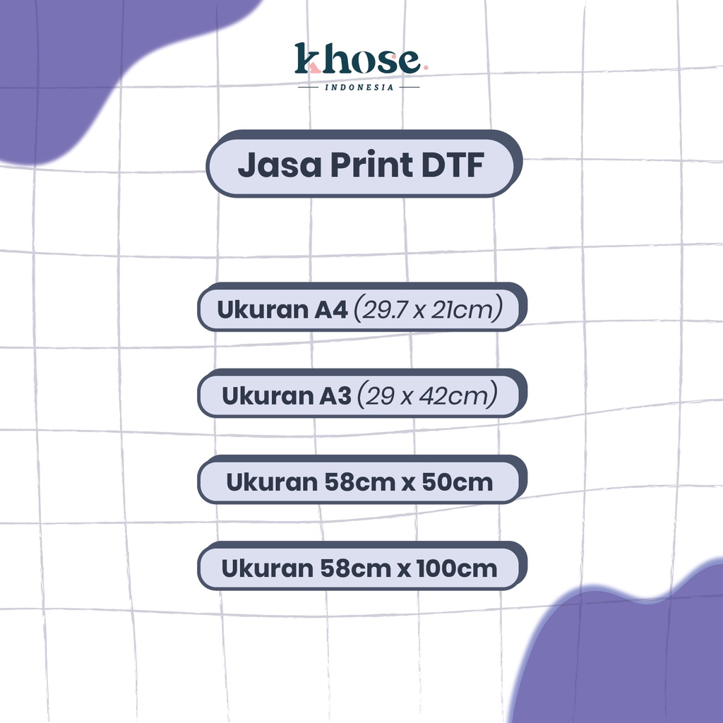 KHOSE Jasa Print Sablon DTF Langsung Siap untuk diPRESS Tanpa RIBET