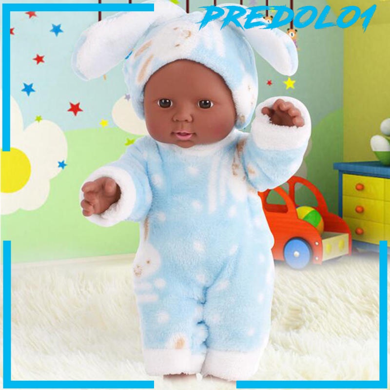 (Predolo1) Mainan Boneka Bayi Reborn Afrika Amerika 30cm Bahan Full Vinyl Untuk Hadiah Natal