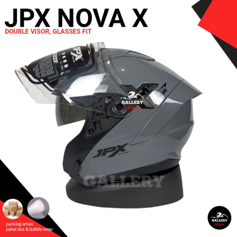 HELM JPX NOVA X DARK GREY GLOSSY | MODEL NJS KAIROZ-5