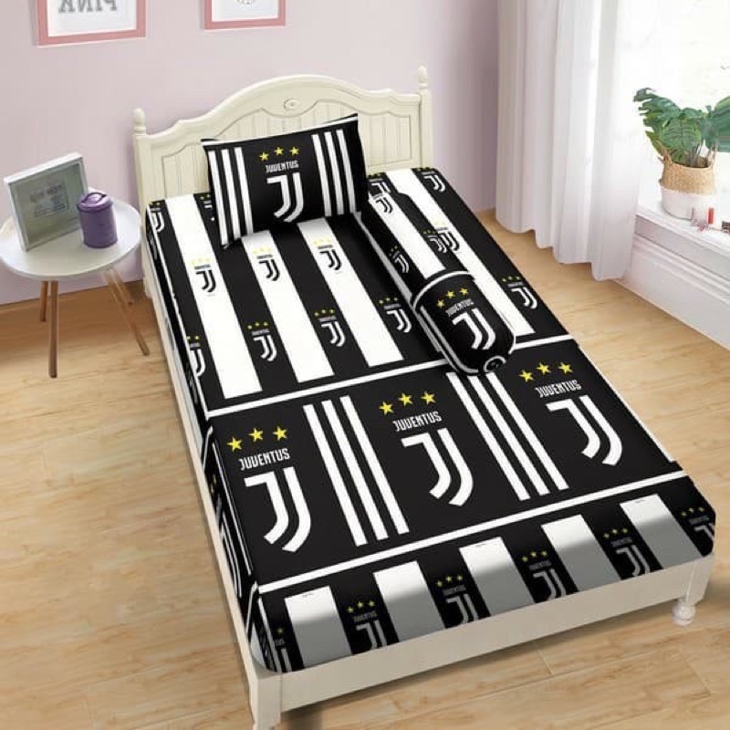 sprei bola motif juventus premium / sprei tidur