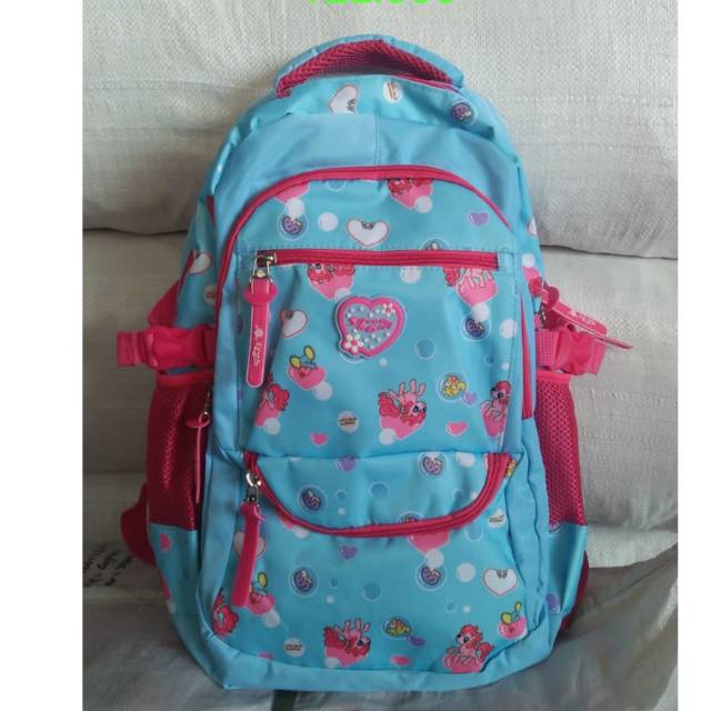 Baru Silver Girl Ransel Laptop Plus Raincover Alto PP Biru