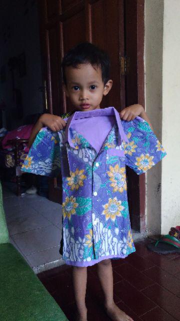 Ruzza Grosir Batik Kemeja Anak Ukuran 0-5 Tahun Hem Random (min 5pcs) Murah