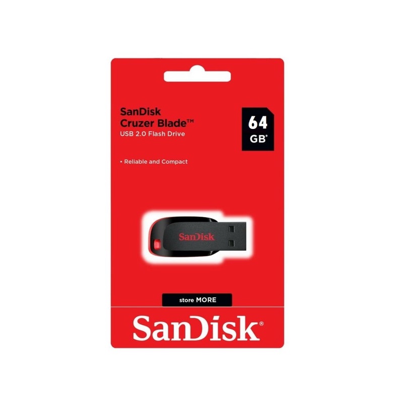 Flasdisk Sandisk Cruzer Blade 64Gb USB 2.0 Flash Drive 0riginal