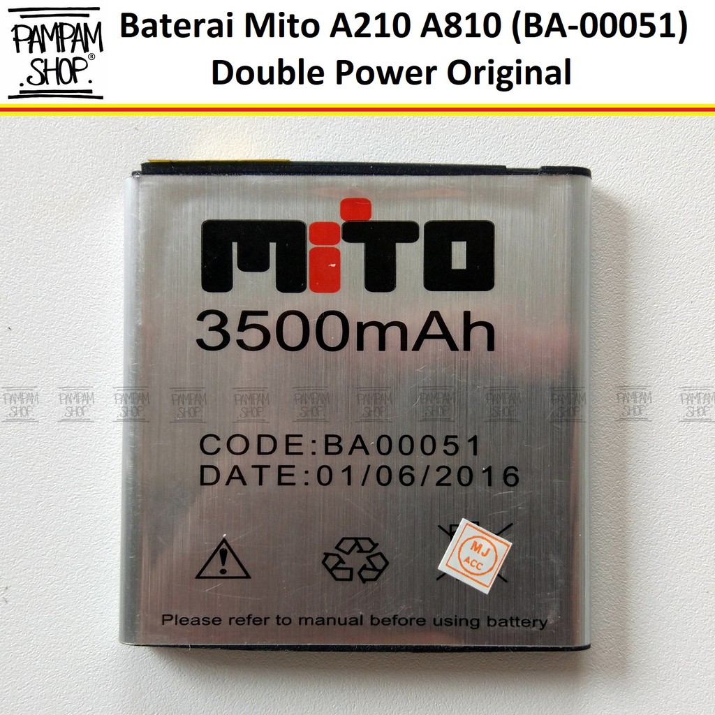 Baterai Mito Fantasy A210 A810 BA-00051 BA00051 Original Double Power Batre BA 00051 A 210 810