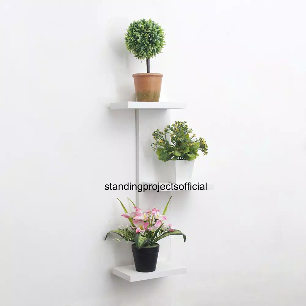 Rak Pot Dinding - Rak Pot Kayu