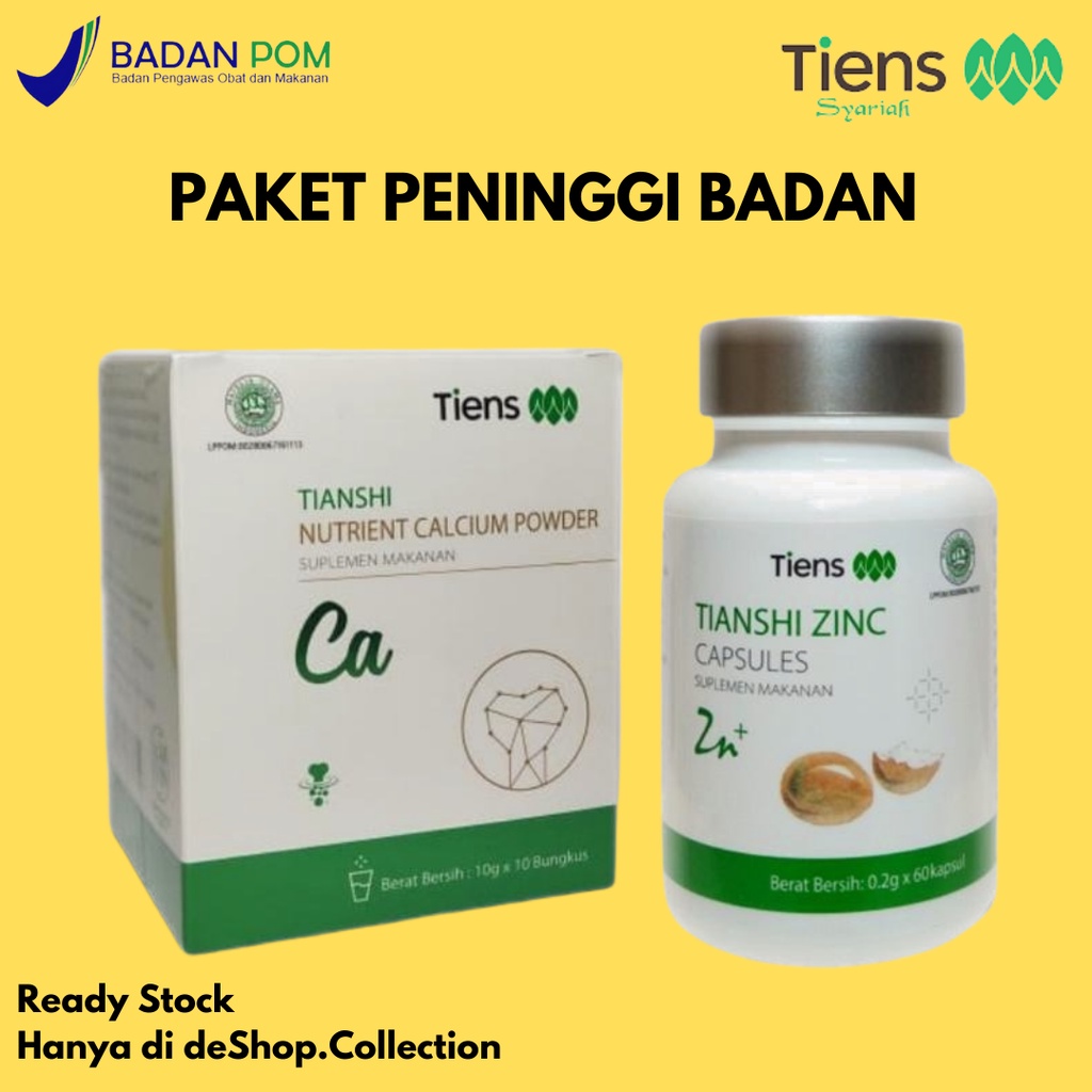 Peninggi Badan Tiens Original Susu Calcium + Zinc Kapsul