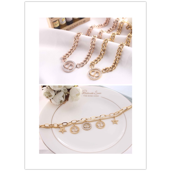 Set Titanium Gelang/kalung Perhiasan Fashion