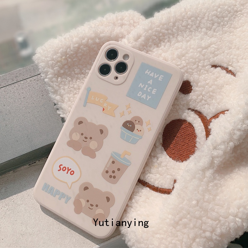 Soft Case Tpu Motif Brown Bear Untuk Infinix Note10 Smart 5 6 2021 2020 Smart 3 Plus 4 Infinix Hot 10 Lite 10 11 10T 9 10S 11s 10 Play S4