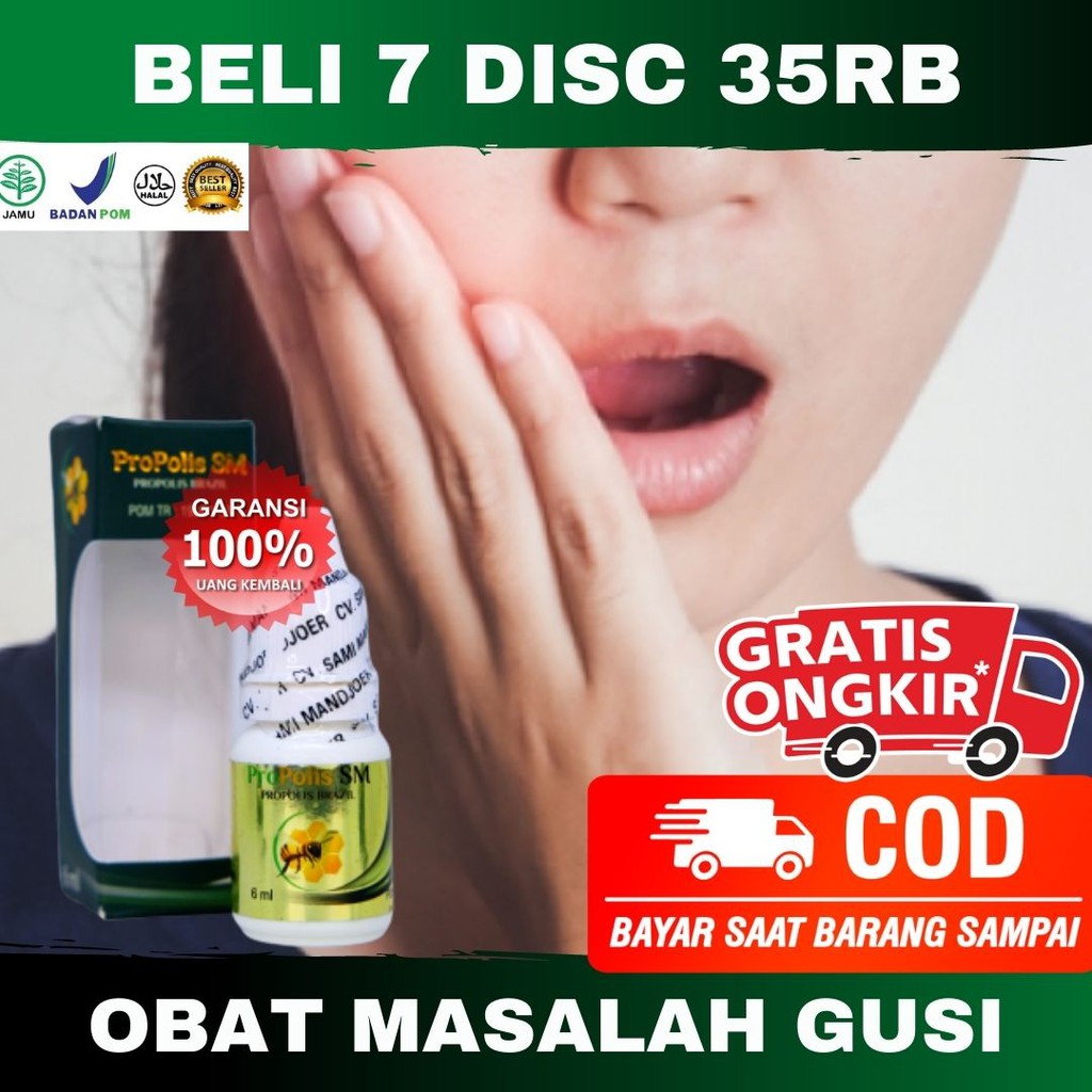 PROPOLIS SM Obat Herbal Radang Gusi-Obat Gusi Turun-Benjolan Digusi-Obat Gusi Anak-Dewasa-Propolis S