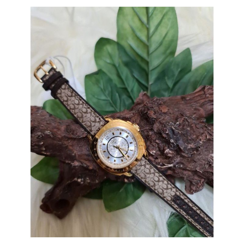 Coach Leather Strap Gold Women