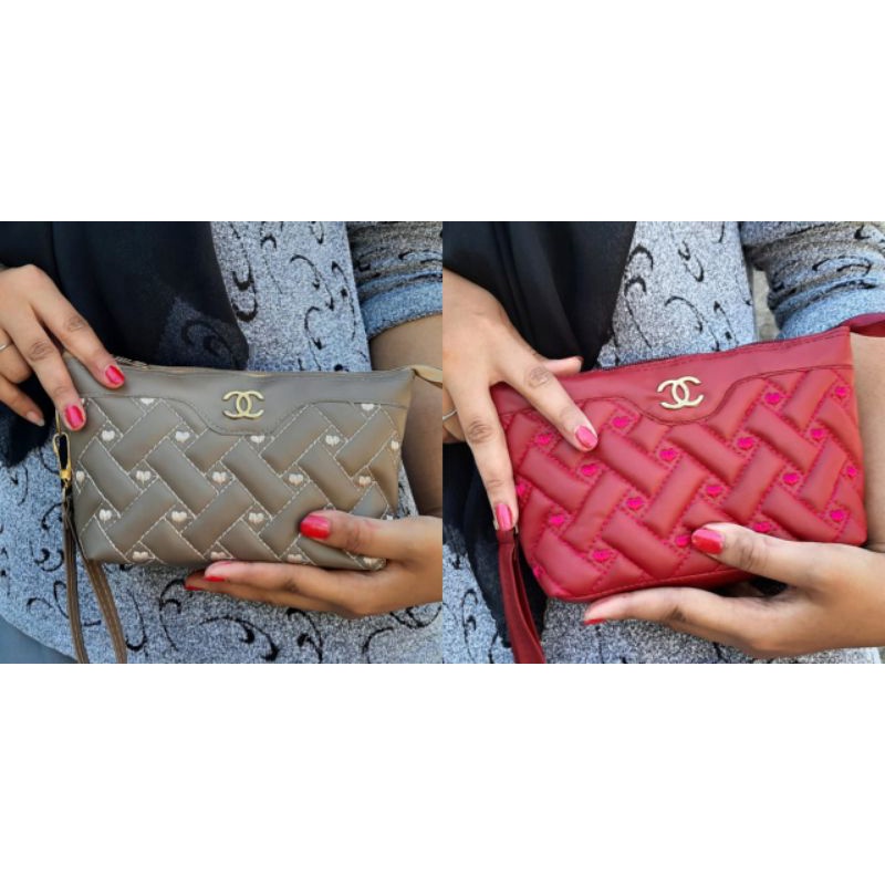 POUCH PUFFY BORDIR UNIK  SERBAGUNA