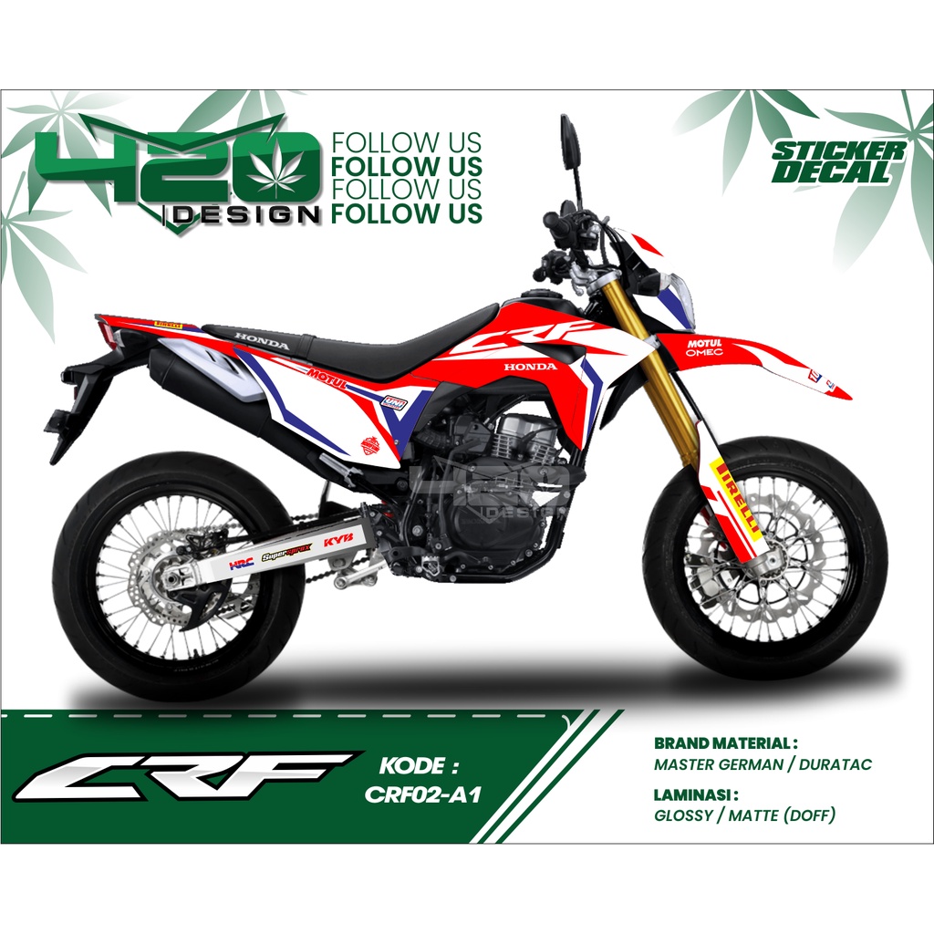 Decal Fullbody CRF 150L - Decal Striping Stiker CRF 150 L Variasi - Aksesoris Stiker Decal CRF 150L 