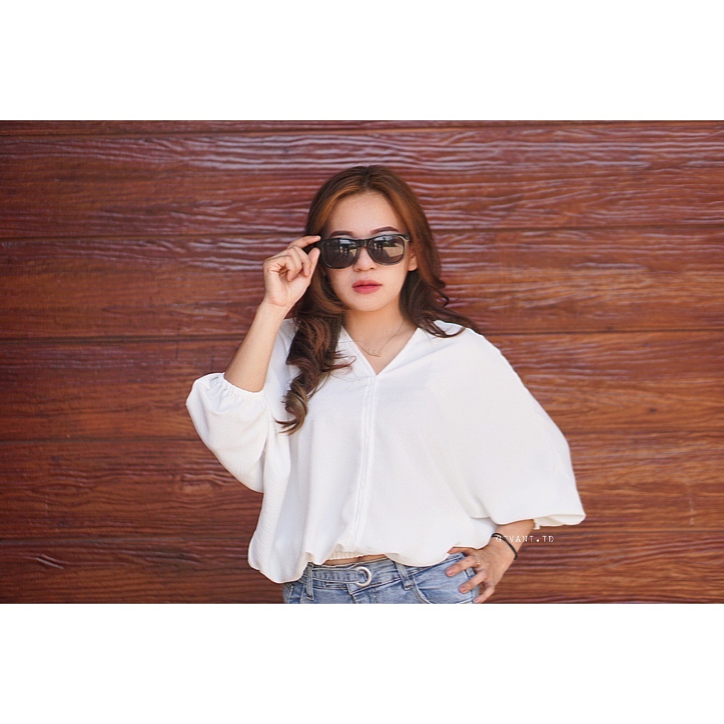 Blouse Wanita Jumbo Oversize Outfit Baju Atasan Wanita Big Size Ootd Blus Wanita Lengan Panjang-4