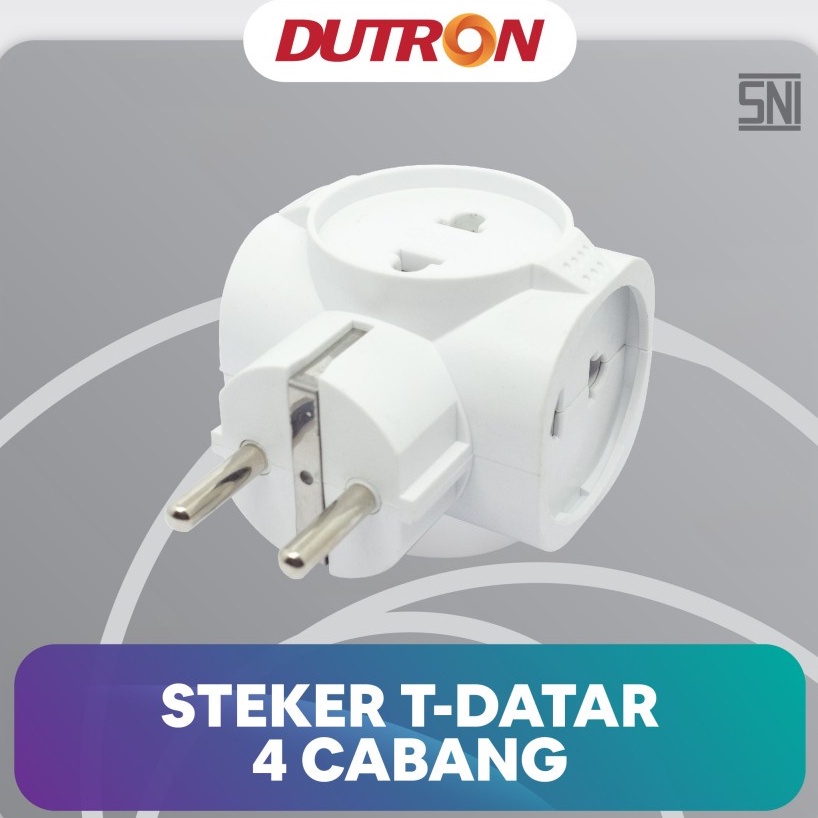 Steker T Multi 4 Lubang Dutron TRM T ARDE SNI 10A 6A Stop Kontak Paralel