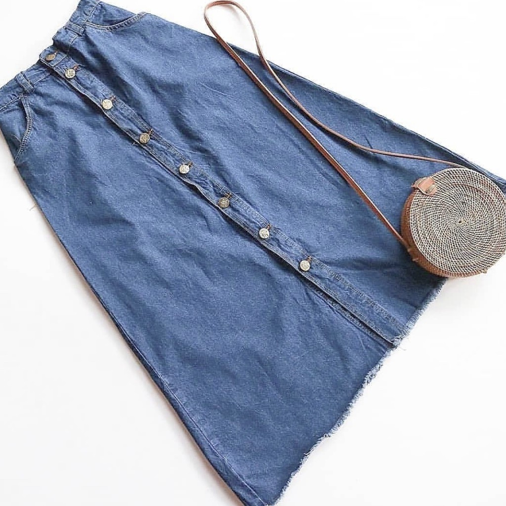 WZ - Kenzo Skirt Rok Button Jeans