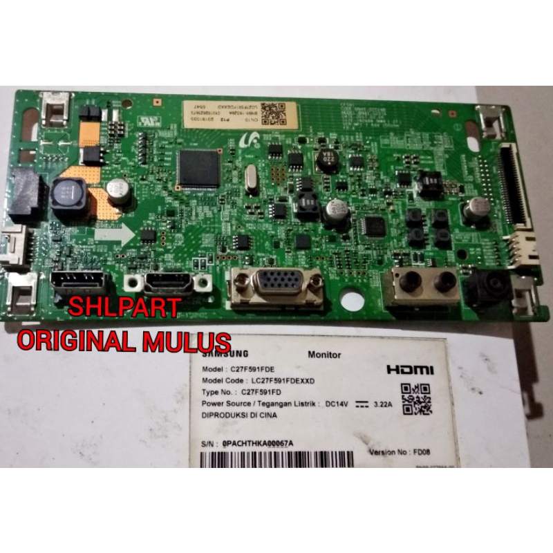 MOBO MAINBOARD MONITOR KOMPUTER SAMSUNG CURVED C27F591FDE MOTHERBOARD C27F591FD