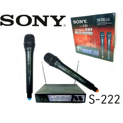 Microphone Wireless SONY S-222  Microphone Double Wireless UHF suara mantap