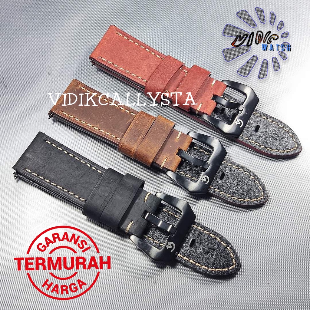 Strap Tali Jam Tangan Kulit AC QR QuickRelease 20mm 22mm 24mm ORI OEM Leather Strap