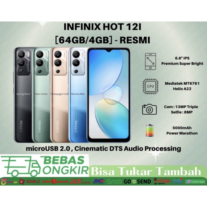 Infinix Hot 12i  Ram 4/64GB Garansi Resmi dan BNIB HP Berkualitas HP Termurah HP Infinix-0