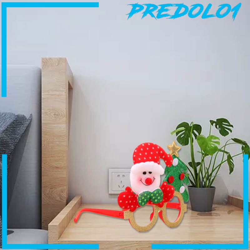 (Predolo1) Kacamata Frame Pc Tema Natal Untuk Properti Foto / Cosplay Anak