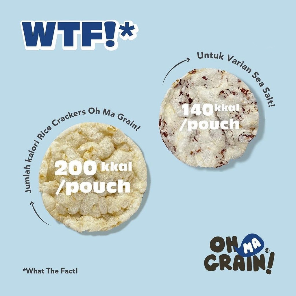 OHMA GRAIN! POPPED RICE CRACKERS - SNACK SEHAT
