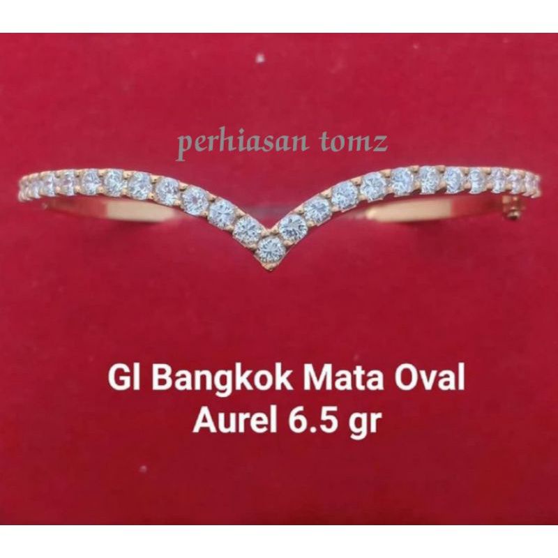 Gelang Fuji Aurel Kaitan Samping Lapis Emas
