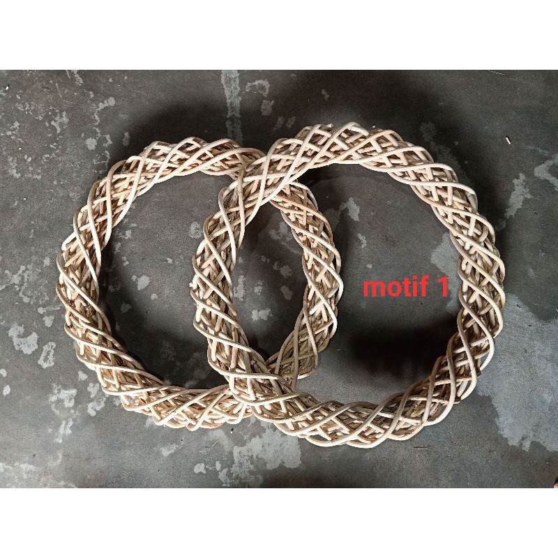 lingkaran dekorasi rotan dinding hiasan