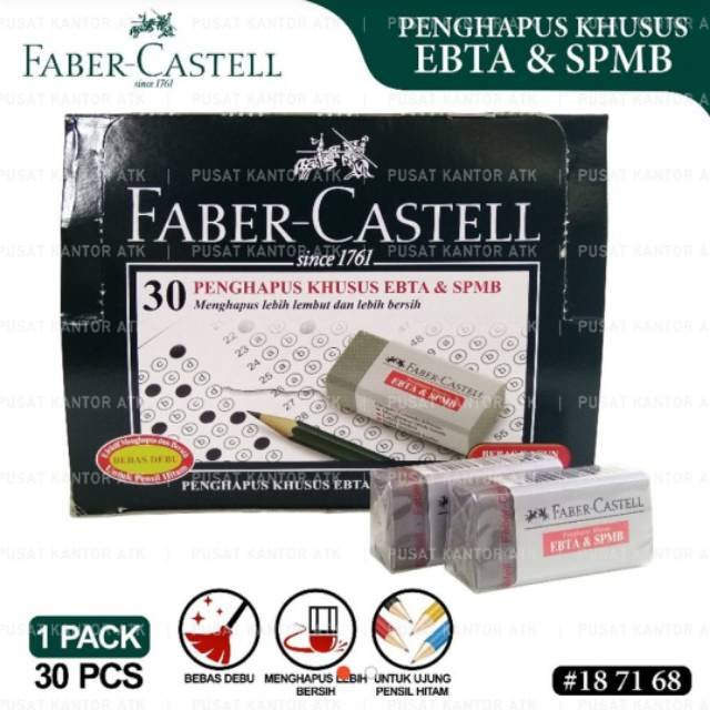 

Faber Castell Penghapus ERASER SPECIAL EBTA & SPMB Isi 30