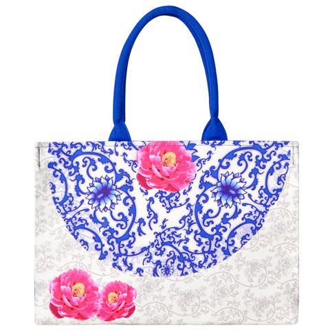 Blue Unique Design Printed High Quality Canvass Bag