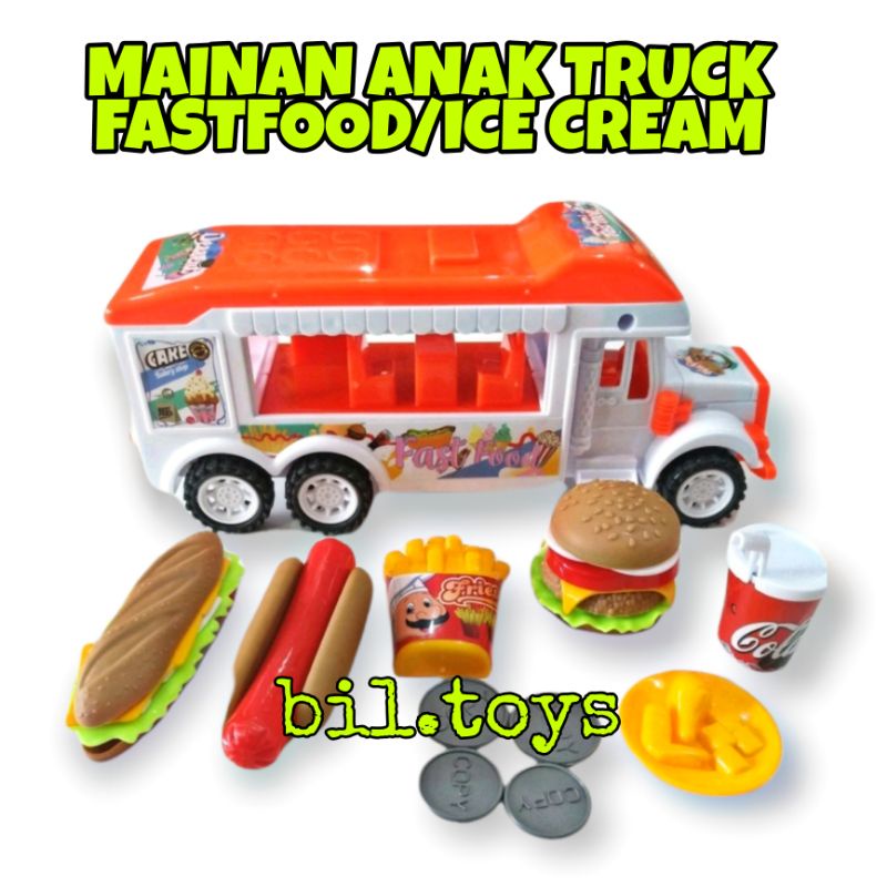 LI 11 truck delicious fast food / mainan mobil truck menjual burger sandwitch dan makanan lainnya