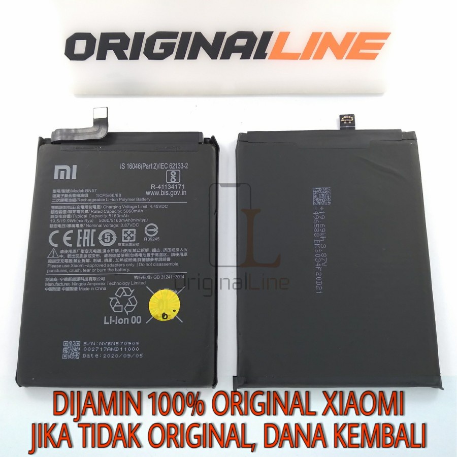 Jual BATERAI BN-57 / BN 57 / BN57 / XIAOMI POCO X3 NFC / BATT / BATERE ...