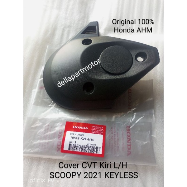 19642-K2F-N10 COVER CVT CRANKCASE KIRI SCOOPY KEYLESS 2021 ORI HONDA AHM