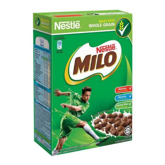 

Nestle Milo Sereal Gandum Utuh Sereal Sarapan Pagi dengan Cokelat dan Gandum 330gr