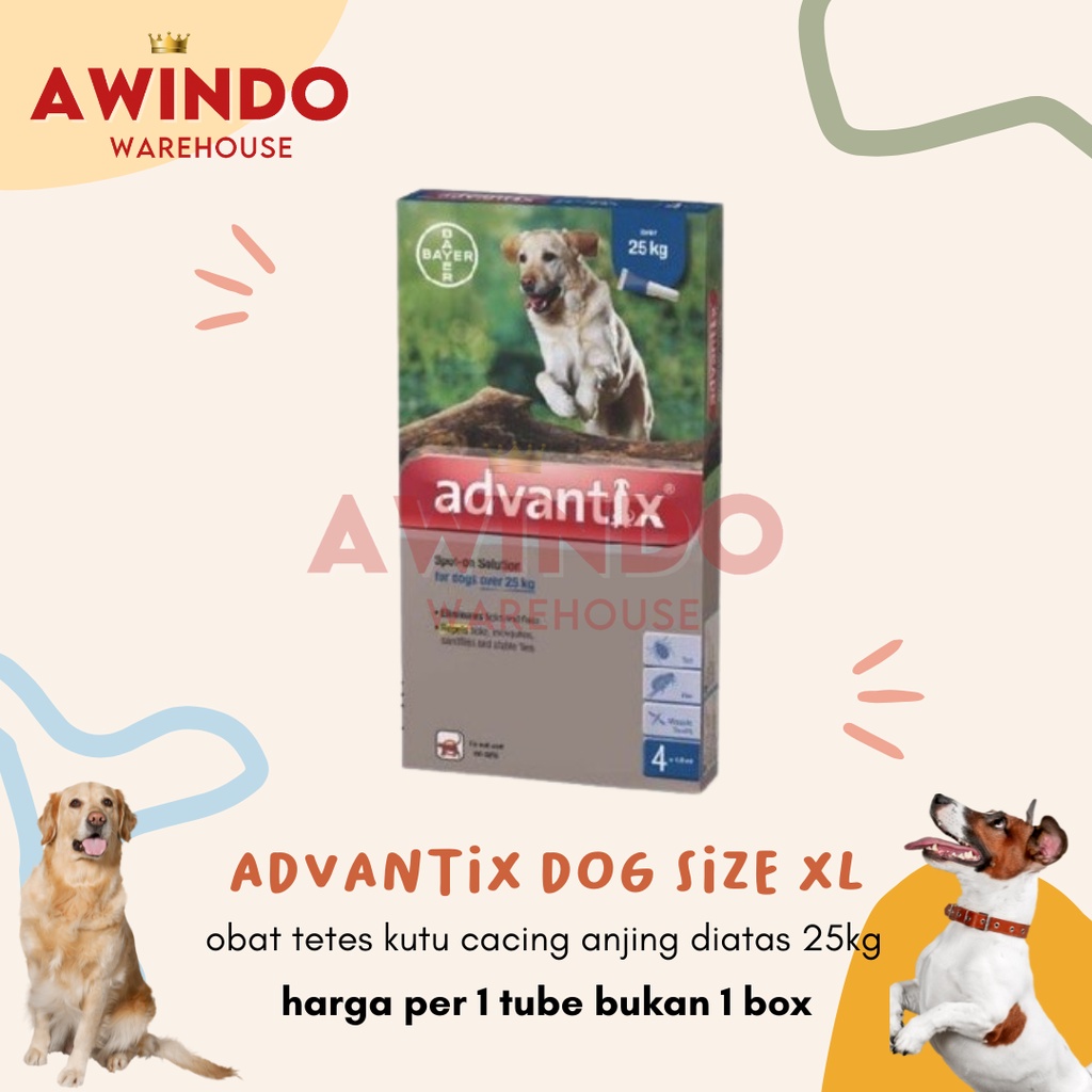 ADVANTIX DOG SIZE XL - Obat Ttetes Kutu Anjing Besar Dog Over 25kg