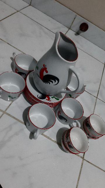 Water Jug Ayam Jago Seri 2 / Milk Jug / Juice Jug / Keramik Kopin