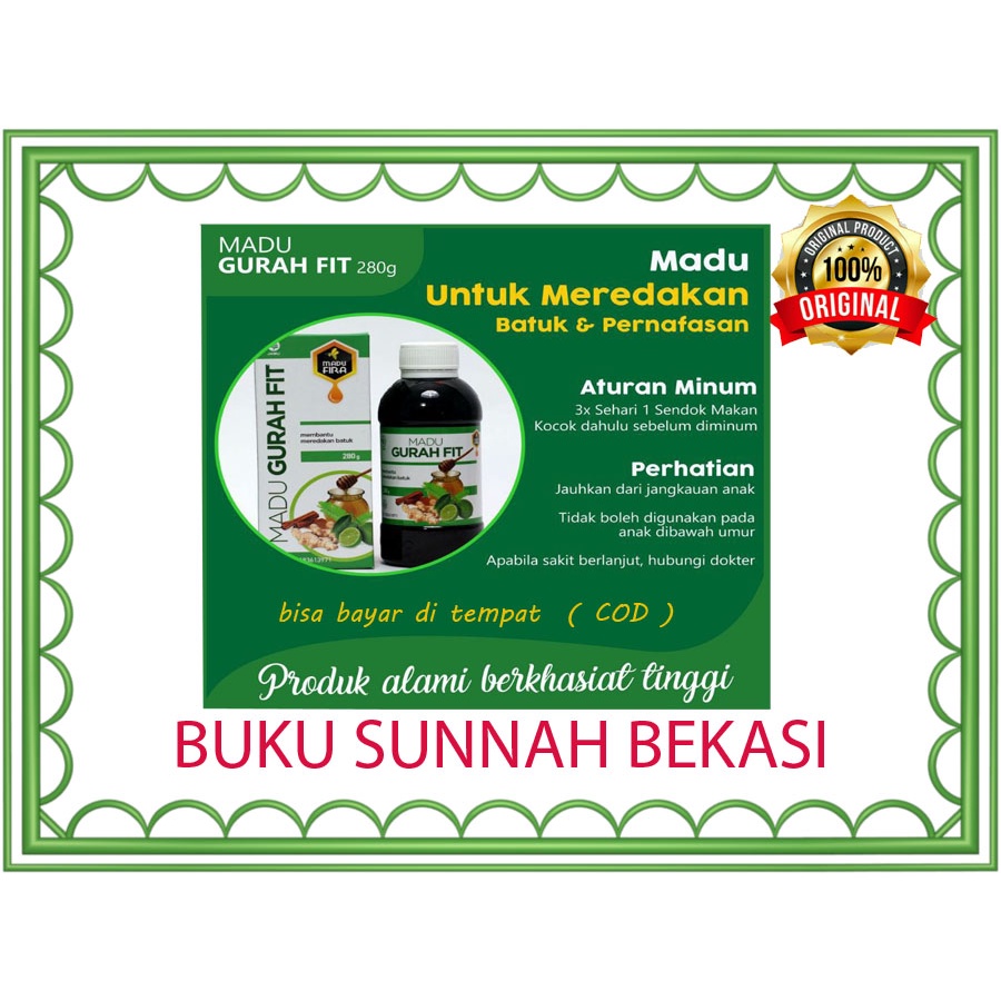 MADU GURAH FIT ORIGINAL -| OBAT BATUK HERBAL MADU GURAHFIT ASLI | FLU BATUK SINUSITIS GURAH VIT