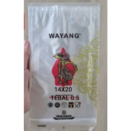 PLASTIK PP WAYANG 14X20 TEBAL 0.5