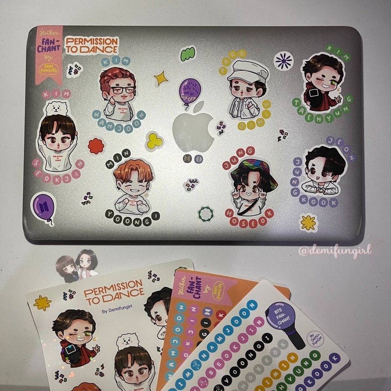 

Permission To Dance on stage LA | sticker set PTD with Fanchant BTS stickers deco waterproof | fanmade Demifungirl