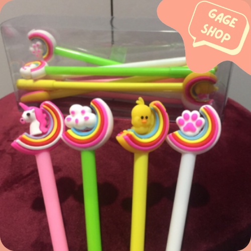 

pulpen bolpen gel pen karakter rainbow bird lucu pen ATK alat tulis kebutuhan anak sekolah imut bisa COD termurah bisa COD import