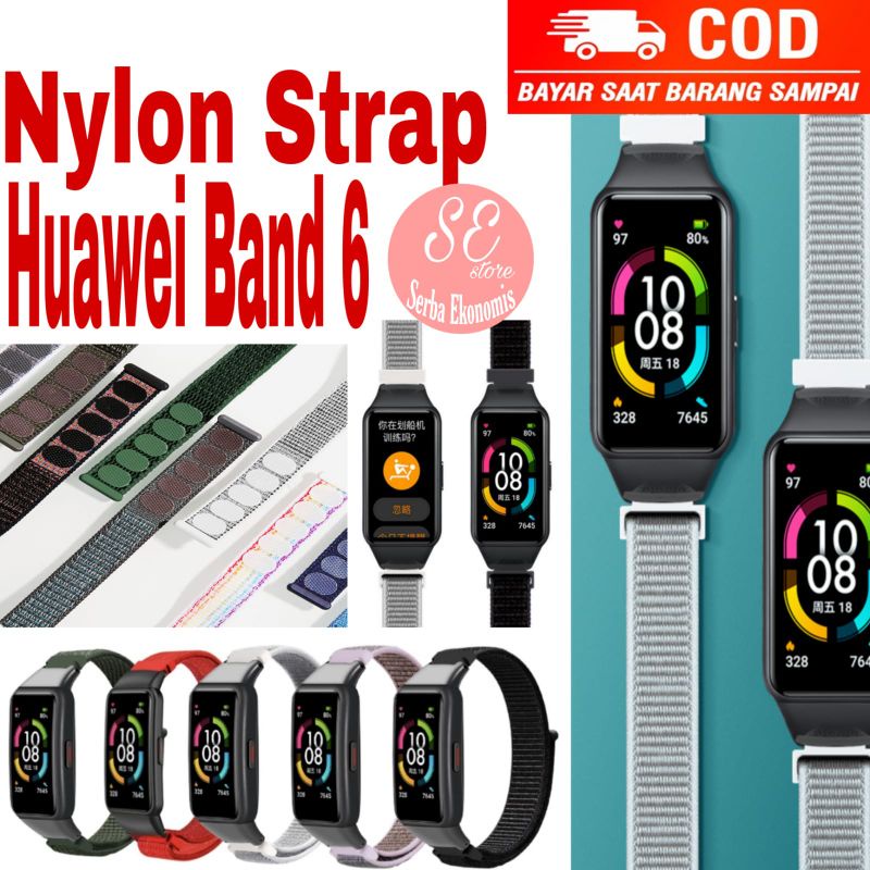 Serba Ekonomis Strap Huawei Band 6 Nylon Premium Strap Huawei Band 6 Honor Band 6 Nylon Premium