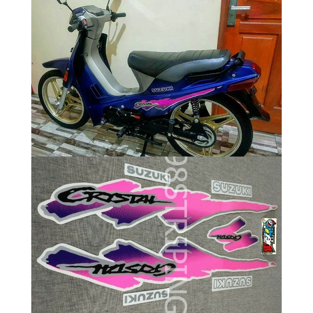 STRIPING CRYSTAL TUNE PINK 1994 STIKER SUZUKI LIS STANDAR ORI
