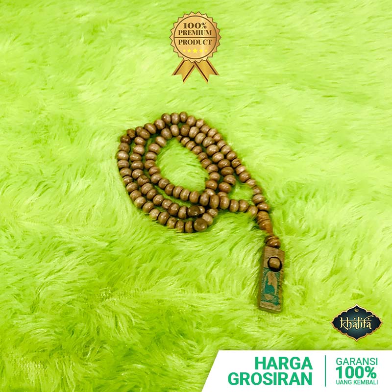 Tasbih 33 &amp; 99 Butir Kayu Natural ASLI Seperti Gaharu Mirip Kokka Kaokah Bukan Digital Hitam Batu Coklat Fashion Muslim