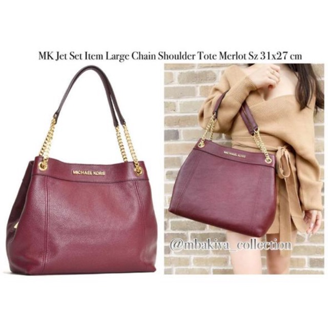 mk chain shoulder tote