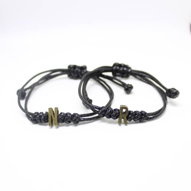 BOBNECKLACE - GELANG HURUF TALI COUPLE KNOT SIMPUL