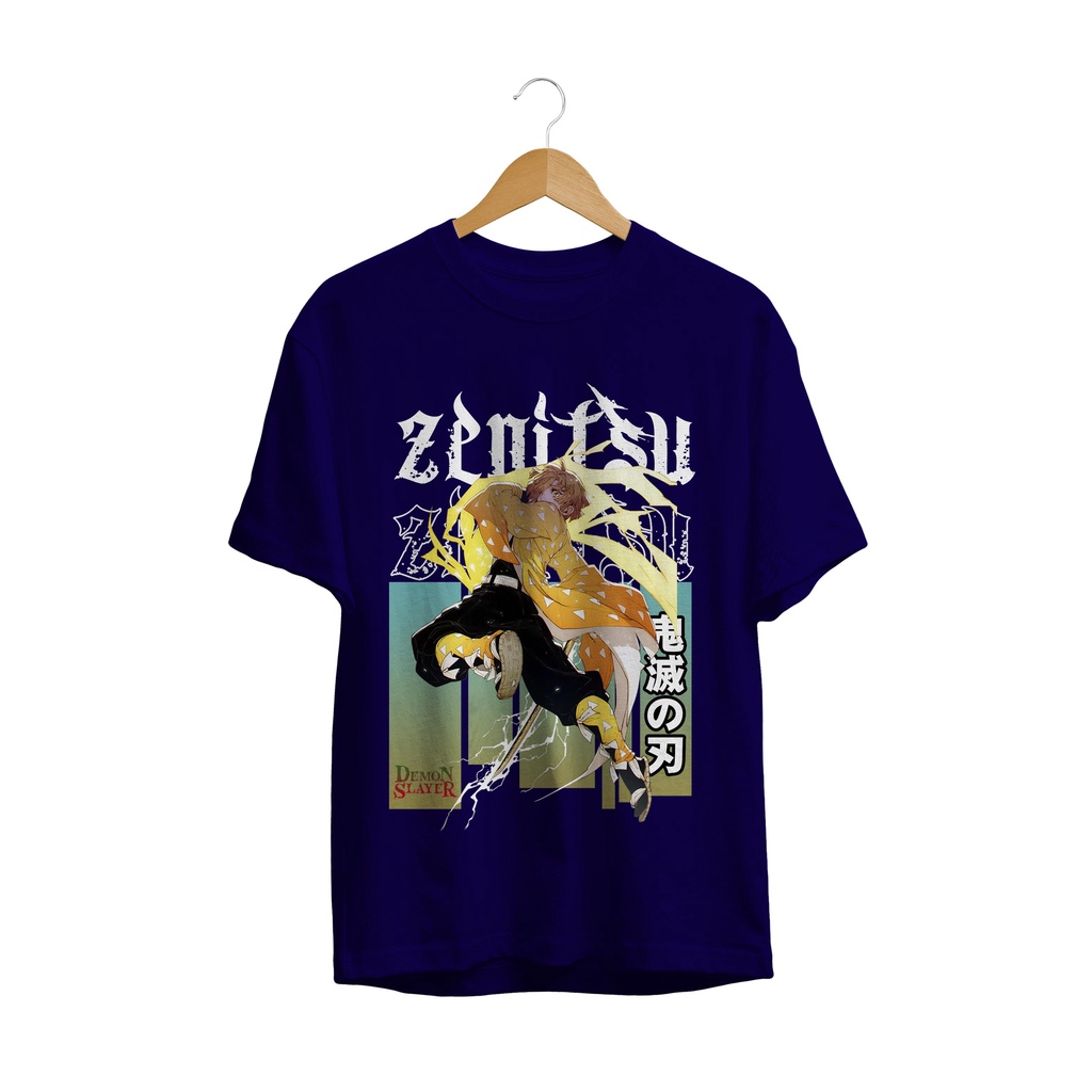 T'SHIRT KAOS BAJU DEMON SLAYER ZENITSU AGATSUMA KIMETSU NO YAIBA PREMIUM